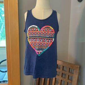 Children’s Place Blue Heart Tank Size 7/8